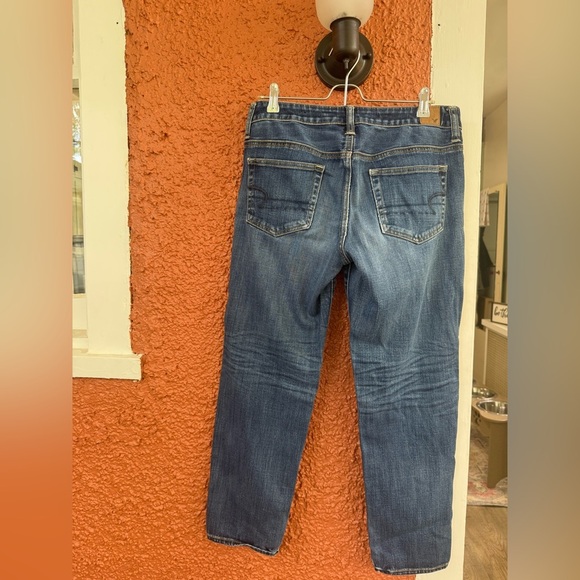 American Eagle Slouchy Fit Jeans Women's Size 4 R - Medium Wash Mid Rise Stretch - Picture 7 of 7